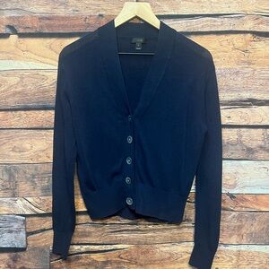 J. Crew Navy Blue Women's Cotton Cardigan
